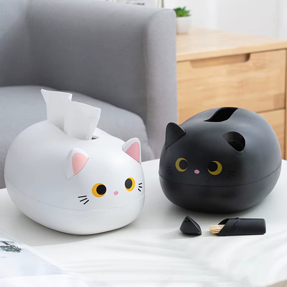Multi-Functional Cartoon-Themed Tissue Box and Storage Ornament for Home and Dining Room Decor