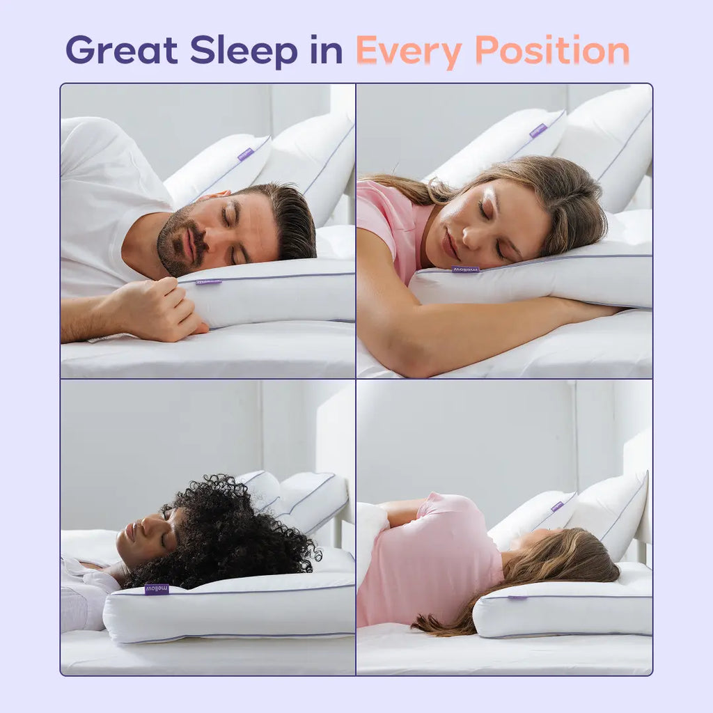 Mellow Sleep Adapt Pillow: Ergonomic Design with 5 Sleep Zones for All Sleep Positions and Luxurious Comfort