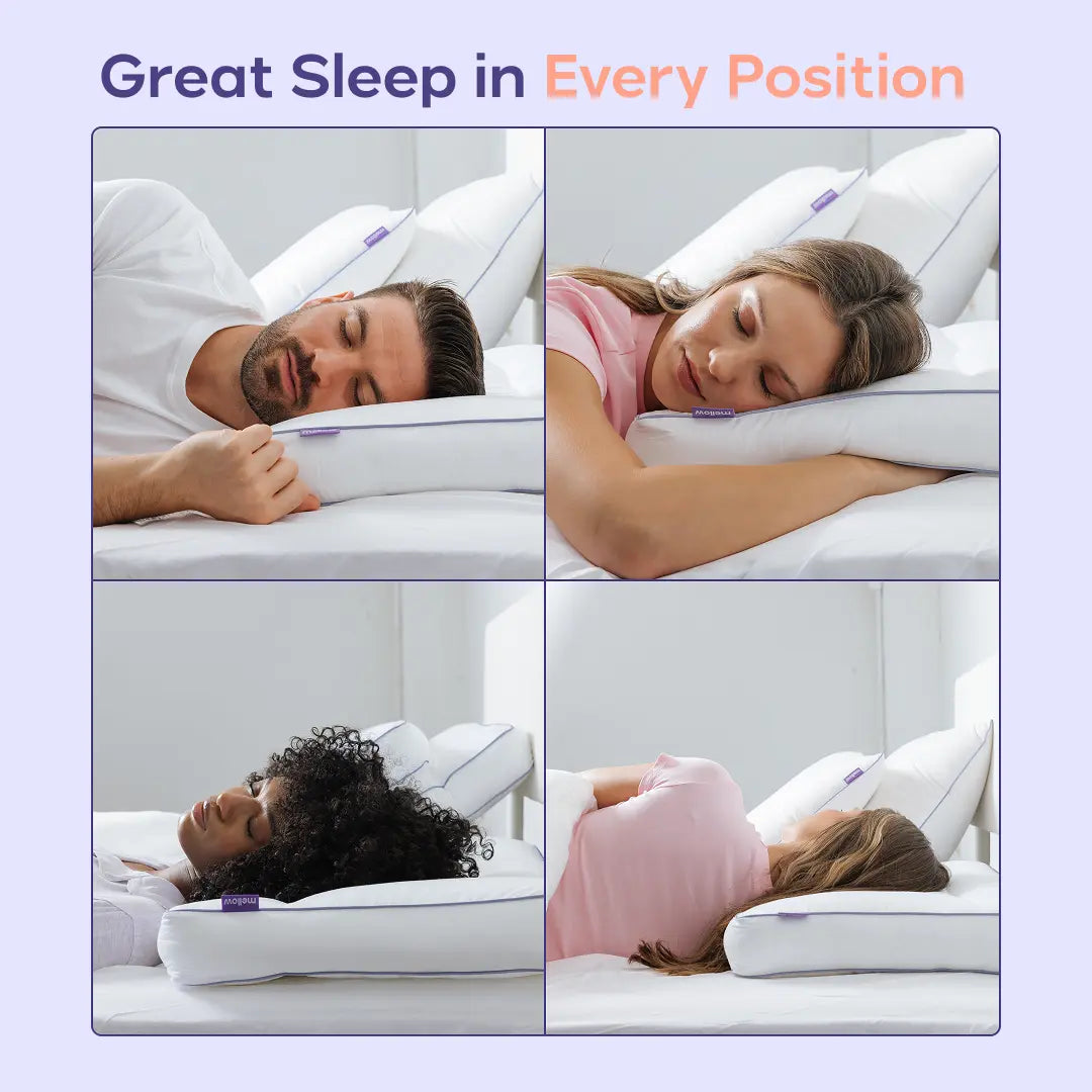 Mellow Sleep Adapt Pillow: Ergonomic Design with 5 Sleep Zones for All Sleep Positions and Luxurious Comfort
