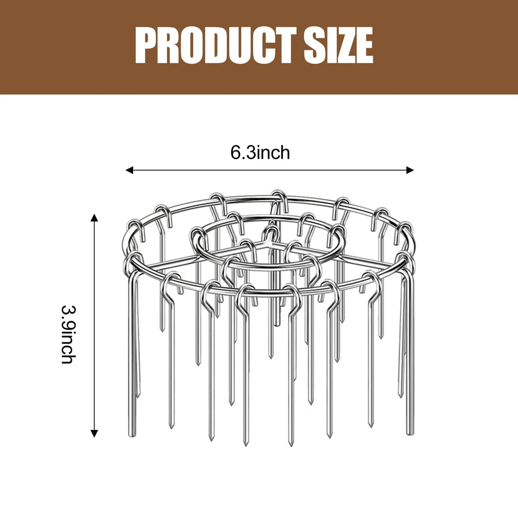 Air Fryer Skewer Rack Set of 2, Round Stainless Steel Grill with Flat Edges