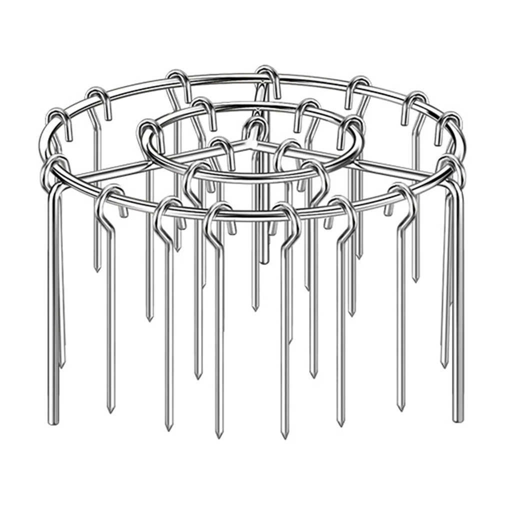 Air Fryer Skewer Rack Set of 2, Round Stainless Steel Grill with Flat Edges