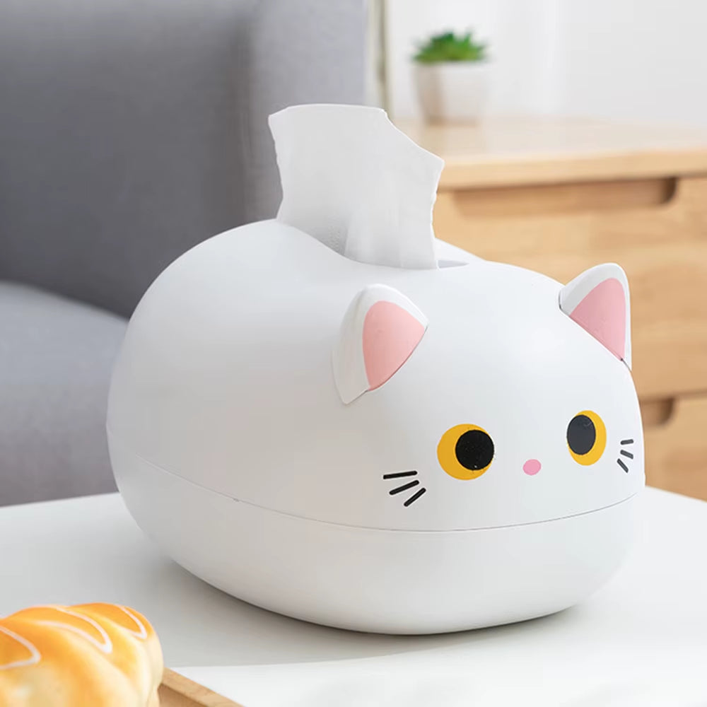 Multi-Functional Cartoon-Themed Tissue Box and Storage Ornament for Home and Dining Room Decor
